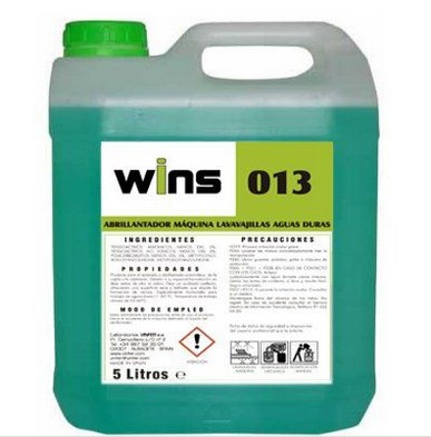 Abrillantador Máquina Lavavajillas Aguas Duras Wins 013 5L