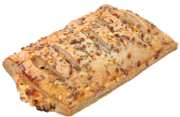 Hojaldre de Cereales, salmón y queso crema