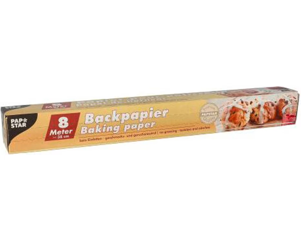 PAPEL DE HORNO MARRÓN, ANCHO 38 CM - ROLLO DE 8 M