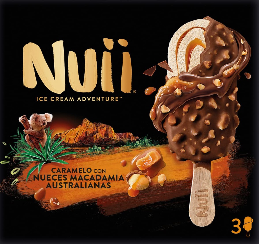 Nuii Caramelo con nueces de Macadamia